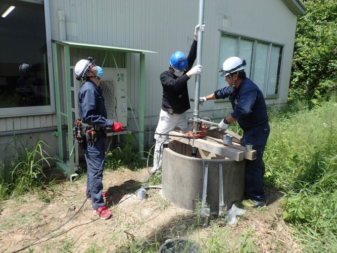 『施工事例』高岡市－井戸ポンプ取替工事－