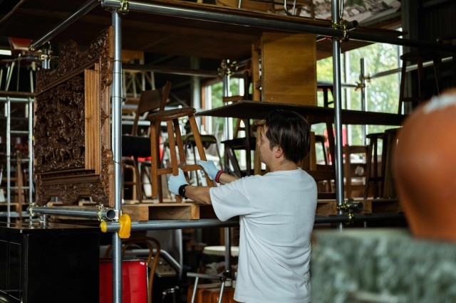 救出したモノたちをレイアウトしていきます！もちろん、洗浄も行います！