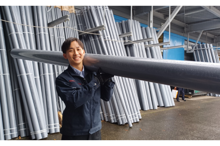 当社主力商品の配管材料です。