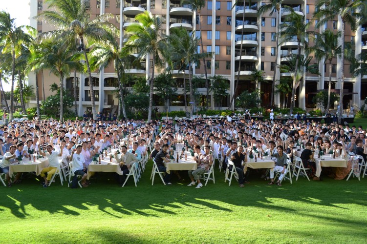 ハワイ旅行の記念写真
